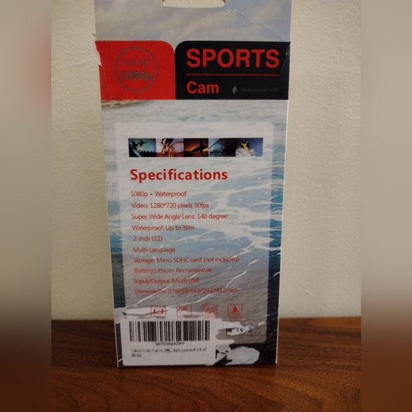 Sports Camera Pink Waterproof Full HD 1080 - Picture 2 of 4